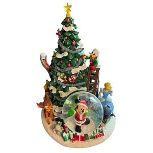 Disney Christmas Tree Snow Globe Light Up Musical‎ Mickey Stitch Cinderella